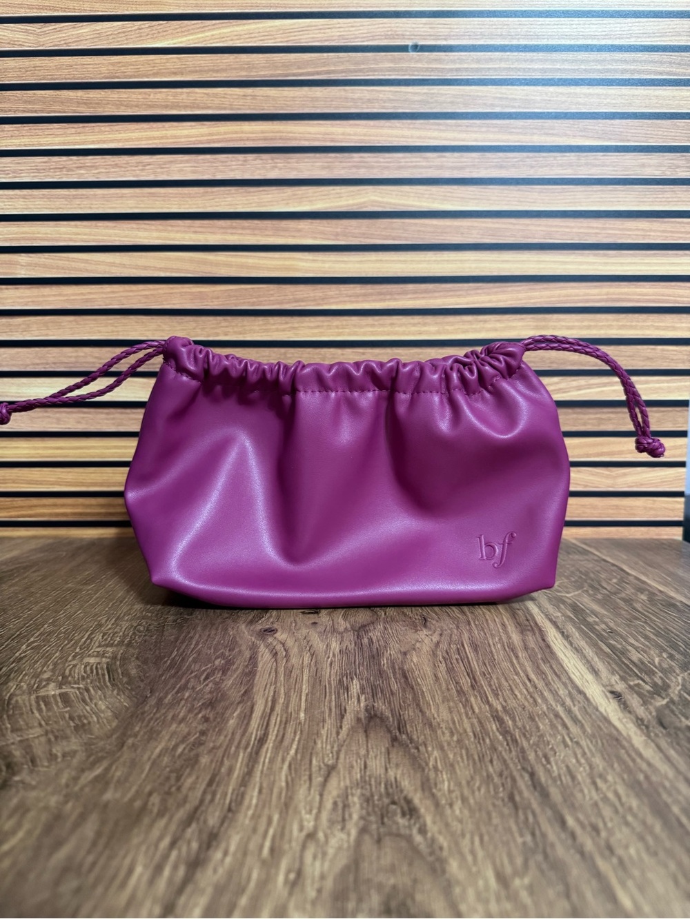 Benefit Magenta Drawstring Women’s Makeup Pouch Bag